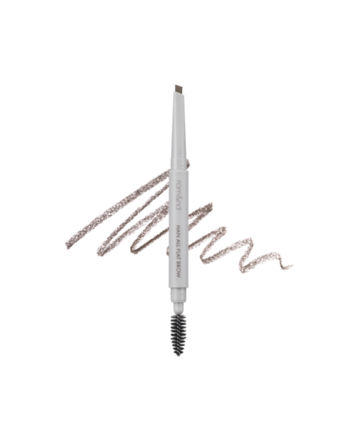 Олівець для брів у попелясто-бежевому відтінку Rom&nd Han All Flat Brow C3 Modern Beige