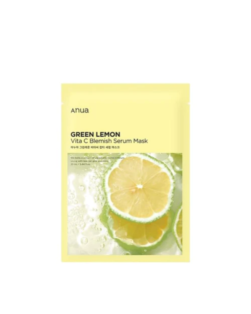 Освітлююча тканинна маска з вітаміном С ANUA Green Lemon Vita C Blemish Serum Mask 25 мл