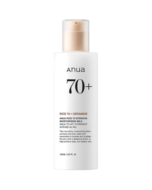 Інтенсивно зволожуюче молочко з рисом і ніацинамідом ANUA RICE 70 INTENSIVE MOISTURIZING MILK 150 мл