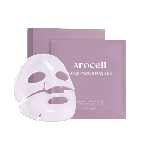 Гідрогелева маска з колагеном та 10 видами гіалуронової кислоти Arocell Super Power Mask EX 42 г
