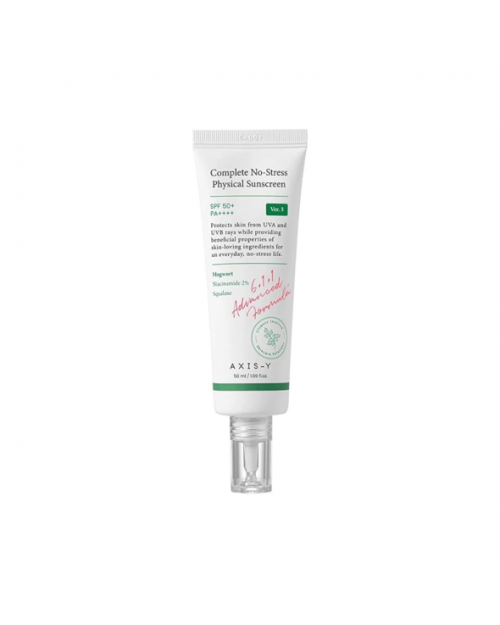 Мінеральний санскрін AXIS-Y Complete No-Stress Physical Sunscreen SPF50+ PA++++ 50 мл