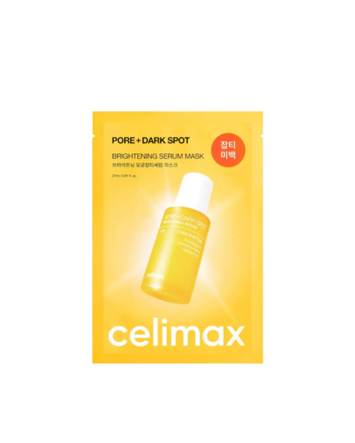 Освітлювальна тканинна маска на основі сироватки CELIMAX PORE+DARK SPOT BRIGHTENING SERUM MASK 