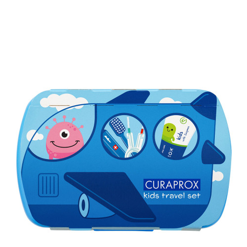 Дитячий дорожній набір блакитний Curaprox Kids Travel Set 