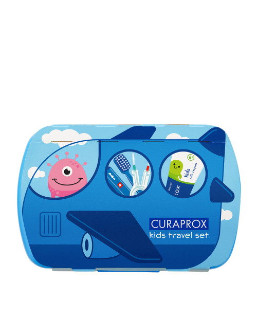 Дитячий дорожній набір блакитний Curaprox Kids Travel Set 