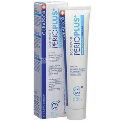 Зубна паста проти кровоточивості ясен та пародонтозу Curaprox Perio Plus+ Support 0.09 CHX 75 ml