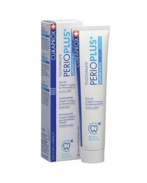 Зубна паста проти кровоточивості ясен та пародонтозу Curaprox Perio Plus+ Support 0.09 CHX 75 ml