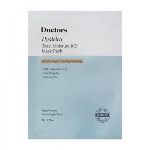 Тканинна маска з 10 формами гіалуронової кислоти та центелою Doctors 23 мл