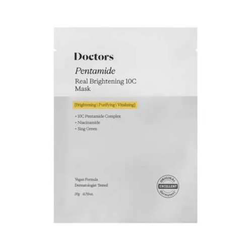 Тканинна маска для освітлення та рівного тону шкіри Doctors Pentamide Real Brightening 10C Mask 20 г