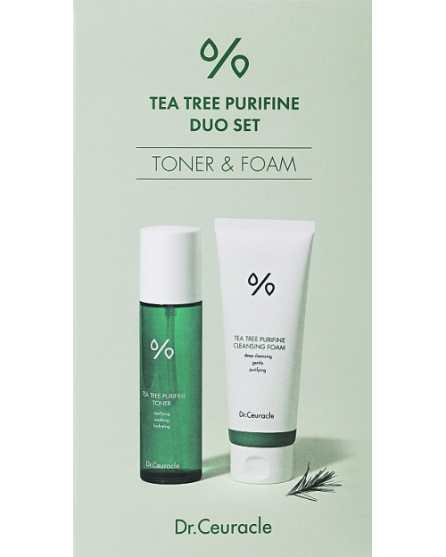 Набір засобів з чайним деревом (тонер + пінка для вмивання) Dr.Ceuracle Tea Tree Purifine Duo Set