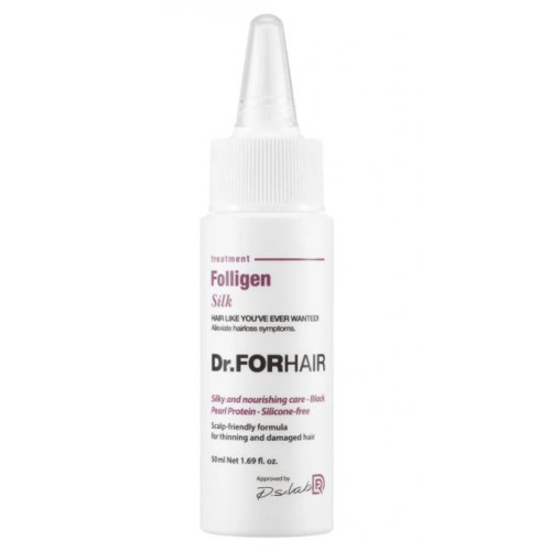 Відновлююча маска - кондиціонер для пошкодженого волосся Dr.FORHAIR Folligen Silk Treatment 50 мл