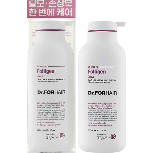Шампунь для сухого та пошкодженого волосся Dr.FORHAIR Folligen Silk Shampoo 300 мл