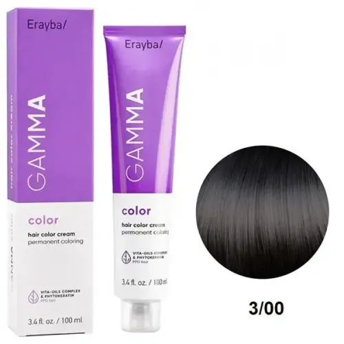 Стійка крем-фарба для волосся ERAYBA Gamma Color 3/00