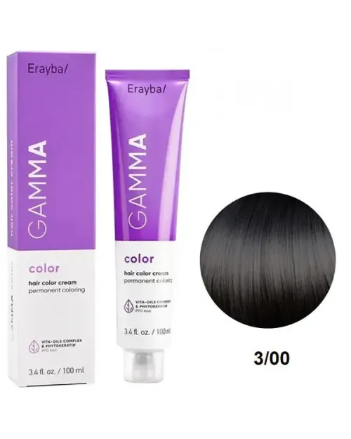 Стійка крем-фарба для волосся ERAYBA Gamma Color 3/00