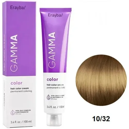 Стійка крем-фарба для волосся ERAYBA Gamma Color 10/32