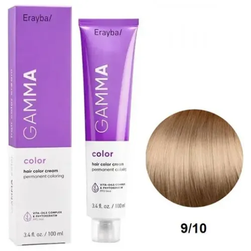 СТІЙКА КРЕМ -ФАРБА ДЛЯ ВОЛОССЯ ERAYBA GAMMA COLOR CREAM 9/10