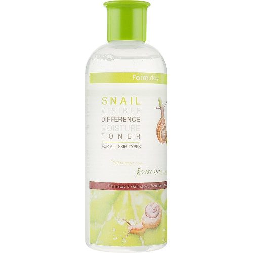 Зволожувальний тонер з равликовим муцином Farmstay Snail Visible Difference Moisture Toner 350мл.