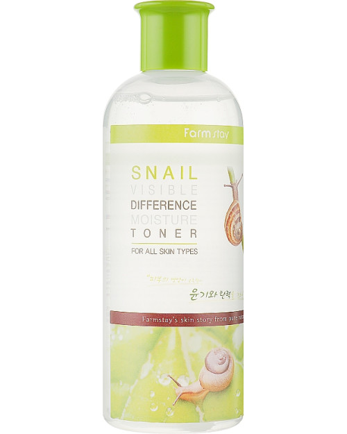 Зволожувальний тонер з равликовим муцином Farmstay Snail Visible Difference Moisture Toner 350мл.