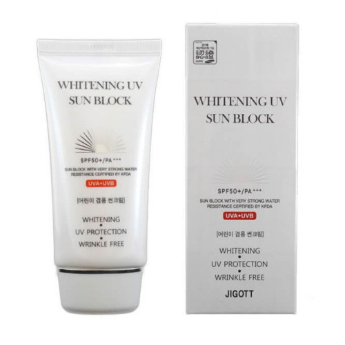 Сонцезахисний крем для обличчя Jigott Whitening UV Sun Block SPF 50+/PA+++, 70 мл