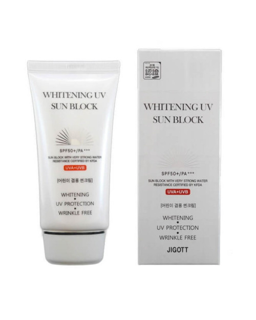 Сонцезахисний крем для обличчя Jigott Whitening UV Sun Block SPF 50+/PA+++, 70 мл
