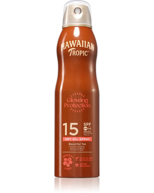 Захисний спрей для засмаги SPF 15 Hawaiian Tropic Glowing Protection Dry Oil Spray