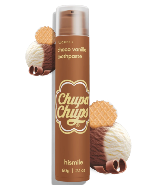 Зубна паста зі шоколадно-ванільним смаком Hismile Chupa Chups Choco Vanilla Toothpaste 60g