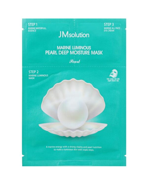 Трикроковий набір для сяйва шкіри JMsolution Marine Luminous Pearl Balancing Mask (essence/1.5ml + mask/30ml + cr/1.5ml)