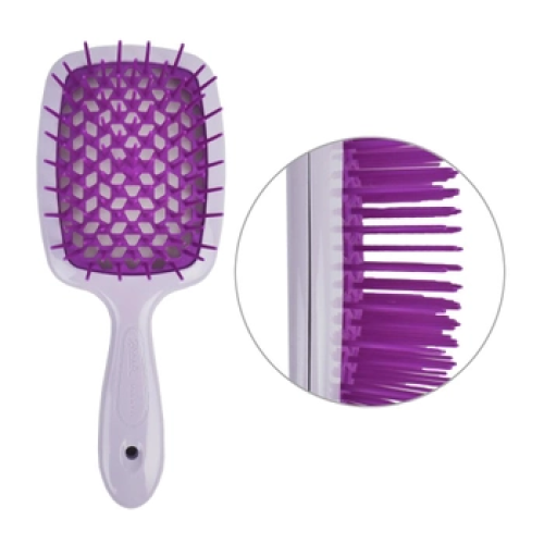 Щітка для волосся бузкова з фіолетовим Janeke Superbrush With Soft Moulded Tips