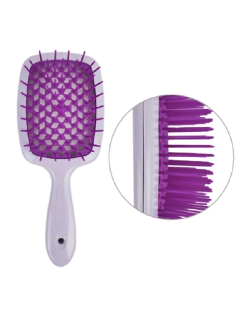 Щітка для волосся бузкова з фіолетовим Janeke Superbrush With Soft Moulded Tips