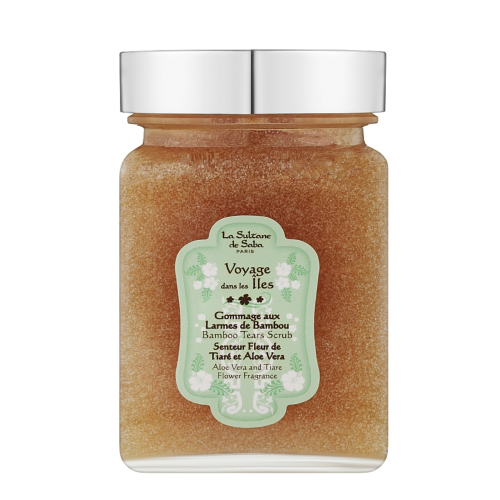 Скраб для тіла бамбуковий Алое вера Квіти тіаре La Sultane de Saba Gommage îles Aloe Vera Tiare Flowers Scrub 