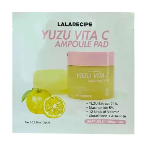 Освітлюючі пади з екстрактом юдзу та вітаміном С Lala Recipe Yuzu Vita C Ampoule Pad 1 шт