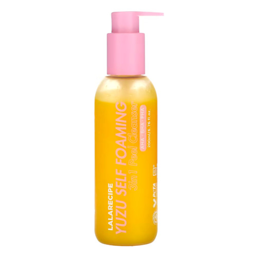 Освітлююча пінка для вмивання з екстрактом юдзу LaLa Recipe Yuzu Self Foaming 3in1 Cleanser 200 мл