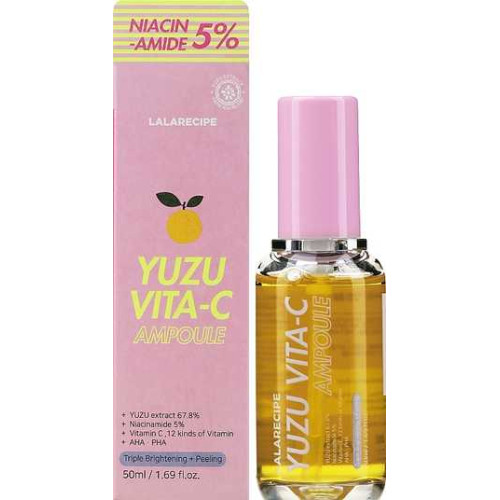 Освітлююча сироватка з ніацинамідом 5% і екстрактом юдзу LaLa Recipe Yuzu Vita C Ampoule 50 мл