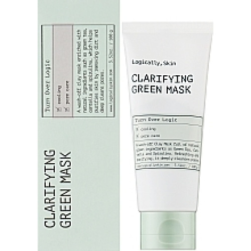 Очищувальна маска з глиною та спіруліною Logically, Skin Clarifying Green Mask 100 грам