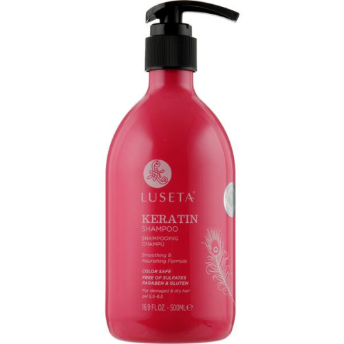 Кератиновий шампунь для відновлення пошкодженого волосся Luseta Keratin Smooth Shampoo 500 ml