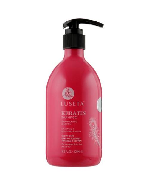 Кератиновий шампунь для відновлення пошкодженого волосся Luseta Keratin Smooth Shampoo 500 ml