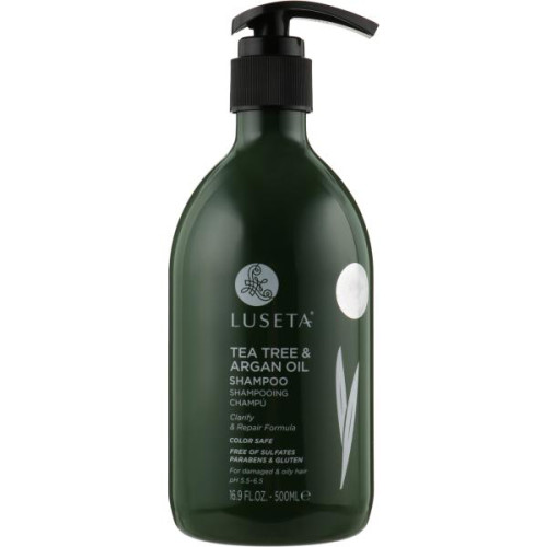 Шампунь для волосся з чайним деревом і аргановою олією Luseta Tea Tree & Argan Oil Shampoo 500 ml