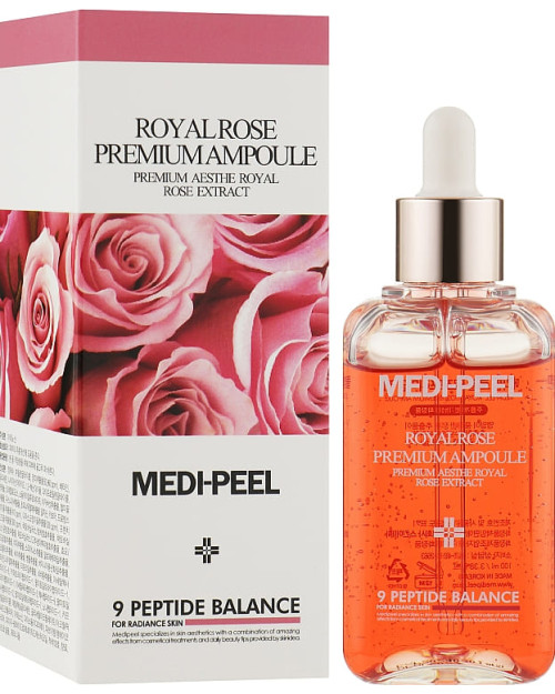 Антивікова сироватка з трояндою і пептидами Medi Peel Royal Rose Premium Ampoule, 100 мл