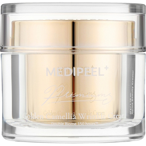 Антивіковий крем для обличчя з екстрактом золота і камелії MEDIPEEL Peptide 9 Premium Gold Camellia Wrinkle Cream  50 ml 