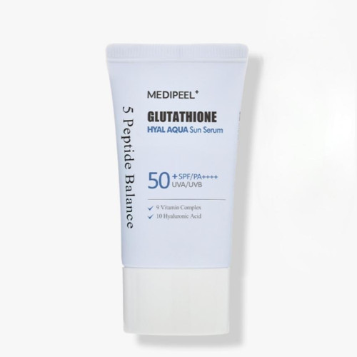 Зволожувальна сонцезахисна сироватка для обличчя Medi-Peel Glutathione Hyal Aqua Sun Serum SPF50+ PA++++, 50 мл
