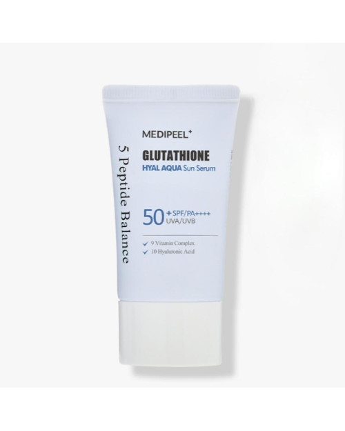 Зволожувальна сонцезахисна сироватка для обличчя Medi-Peel Glutathione Hyal Aqua Sun Serum SPF50+ PA++++, 50 мл