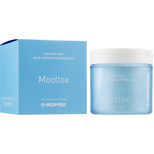 Зволожуючі тонер-педи MEDI PEEL AQUA MOOLTOX SPARKLING PAD 70 шт