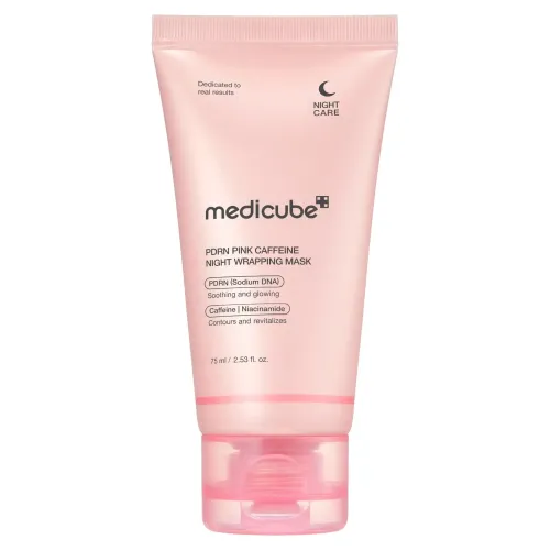 Нічна маска-плівка з полінуклеотидами та кофеїном Medicube PDRN Pink Caffeine Night Wrapping Mask