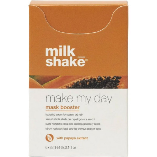 Сироватка з екстрактом папайї для жорсткого та сухого волосся Milk_Shake Make My Day Mask Booster Papaya 6*3 мл