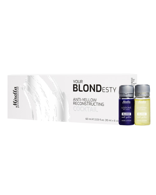 Коктейль-реконструктор для волосся з антижовтим ефектом Mirella Professional Esty Anti-Yellow Reconstructing Cocktail 10*6
