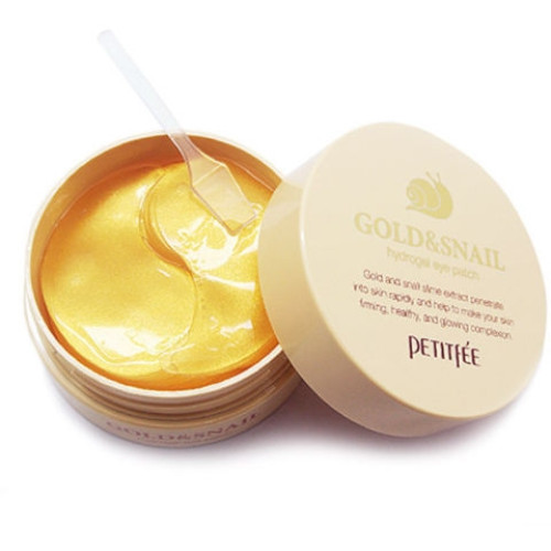 Гідрогелеві патчі під очі з колоїдним золотом та муцином равлика PETITFEE Gold & Snail Hydrogel Eye Patch 60 шт