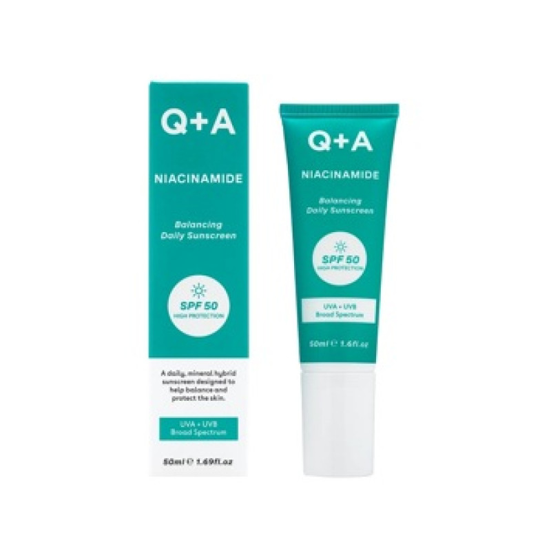 Балансуючий сонцезахисний крем для обличчя Q+A Niacinamide Balancing Daily Sunscreen 50ml