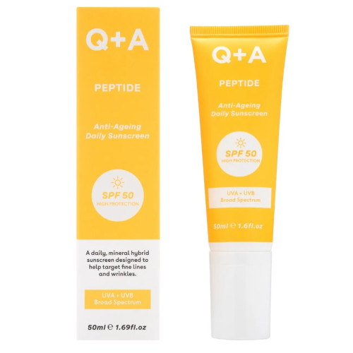 Антивіковий сонцезахисний крем для обличчя Q+A Peptide Anti-Ageing Daily Sunscreen 50ml