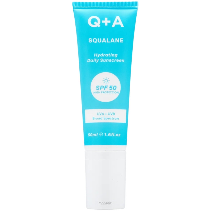 Зволожуючий сонцезахисний крем для обличчя Q+A Squalane Hydrating Daily Sunscreen 50ml