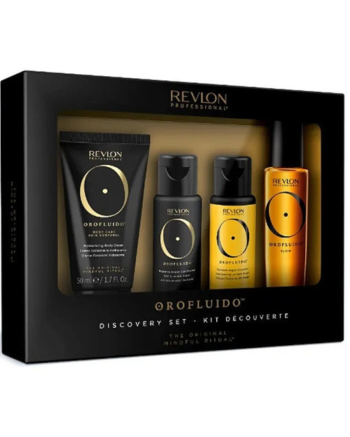 Набір Orofluido Discovery Set (h/elixir/30ml + h/shampoo/50ml + h/cond/50ml + b/cr/50ml)