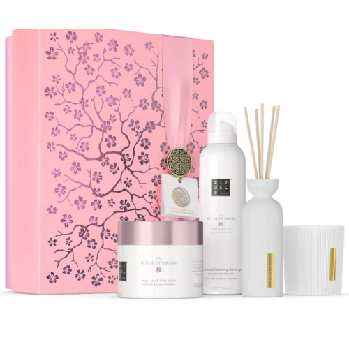 Набір Rituals The Ritual Of Sakura Set (sh/gel/200 ml + diffuser/70 ml + b/cr/200 ml + candle/140 g)